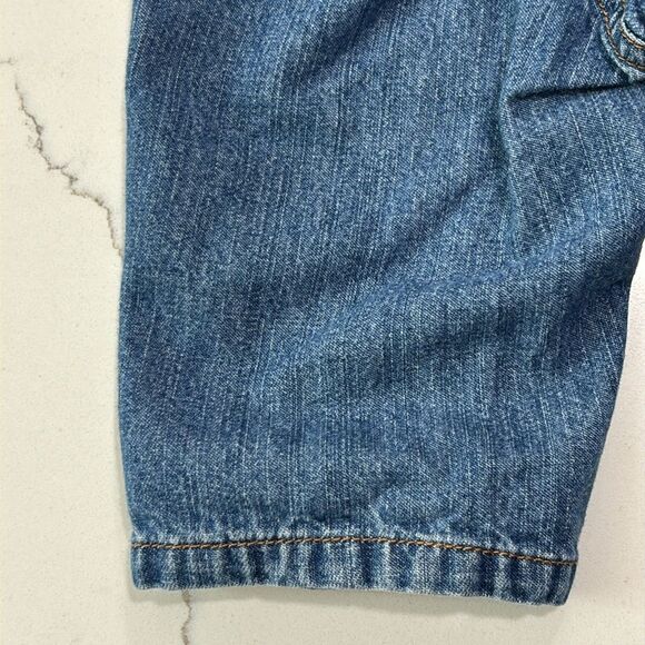 VTG Carter’s | Baby Girls Embroidered Denim Blue Jeans Pink Long Sleeve T Shirt - Picture 5 of 16